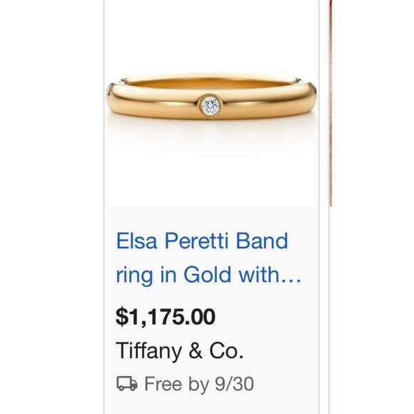 T&Co. 18k Gold Peretti Diamond Band Ring - Picture 11 of 11